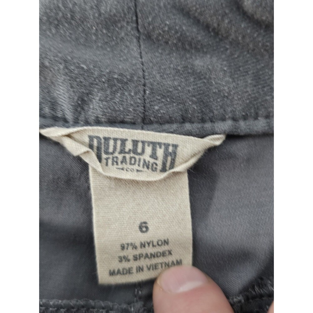 Duluth Pants Capri Hiking Women Sz 6 Gray Outdoor Duluth Trading Nylon Spandex - Picture 9 of 10